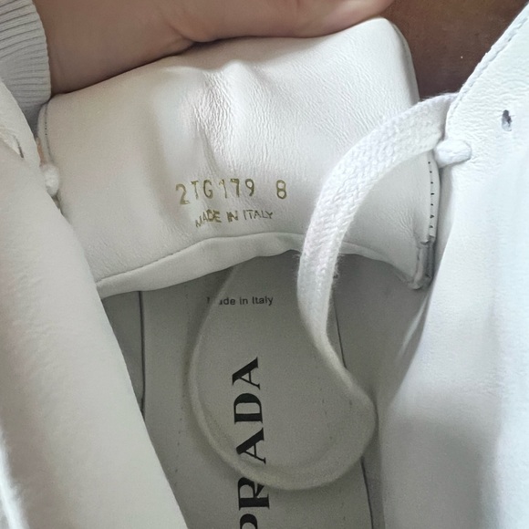 Men’s Mint Condition Prada Bianco Calzature Uomo Leather Sneakers - Picture 5 of 7